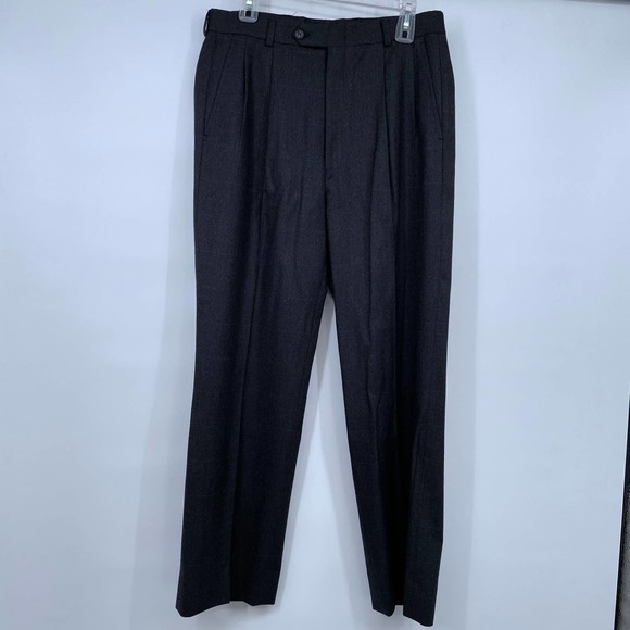 Burberry's Charcoal Gray Big Plaid 2-Button Suit Jacket & Pants Combo 40L - Picture 8 of 12